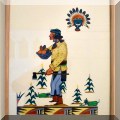 A30. Pair of Native American watercolors signed Oleg Pin '89. 